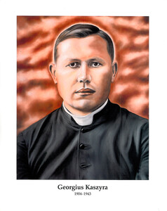 bł. o. Jerzy Kaszyra; wym. obrazu 28 x 35,5 cm