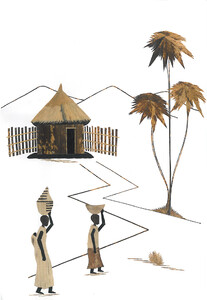 Wyklejanka Afrykańska 33; wymiary: 22 x 31,9 cm